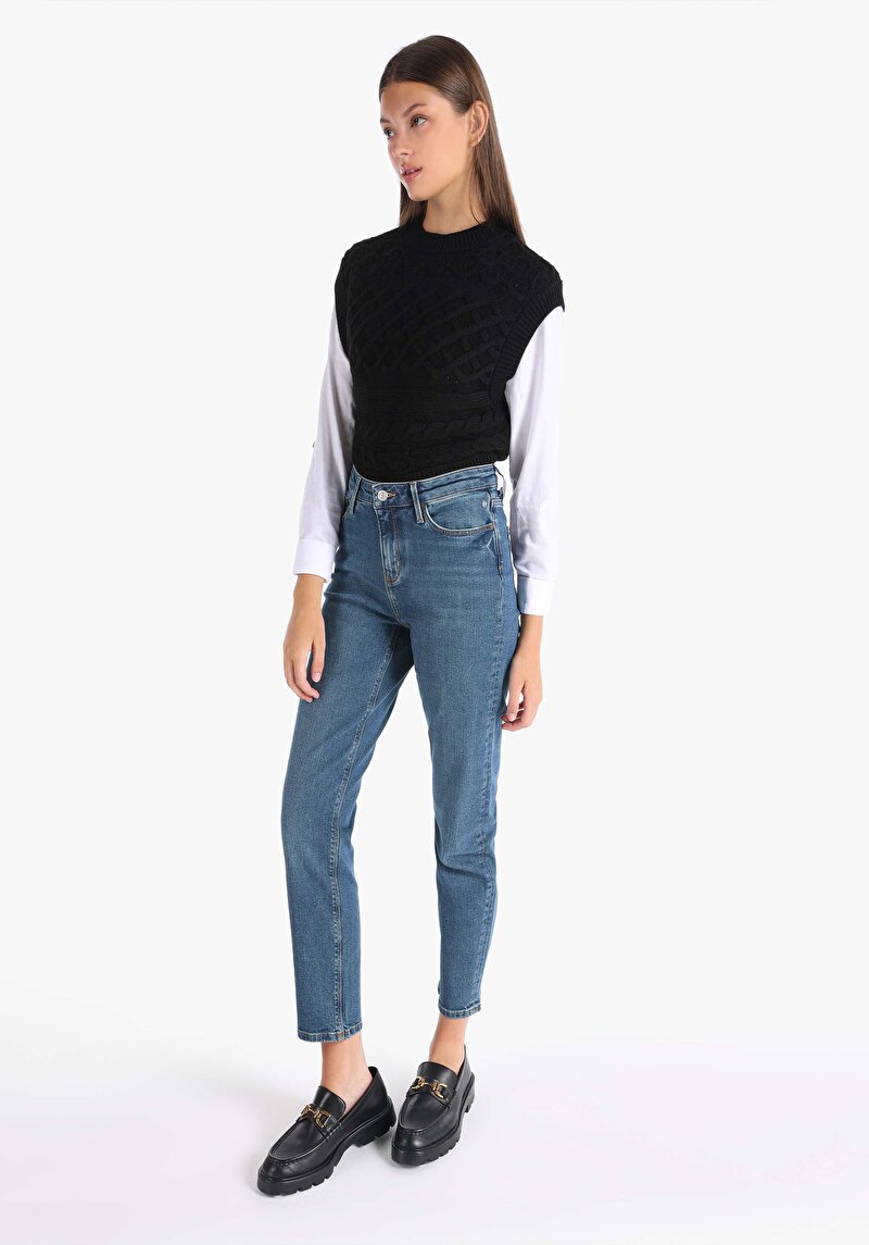 Slim Fit Kadın Denim Jean Pantolon