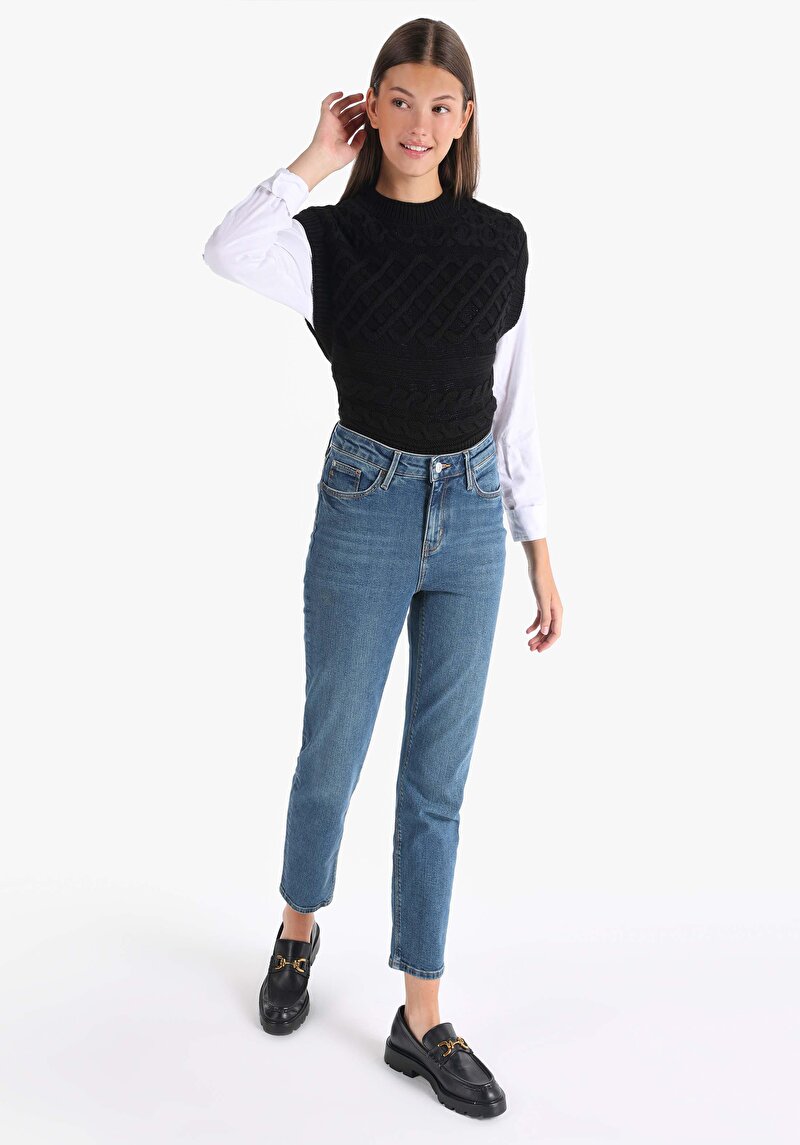 Slim Fit Kadın Denim Jean Pantolon