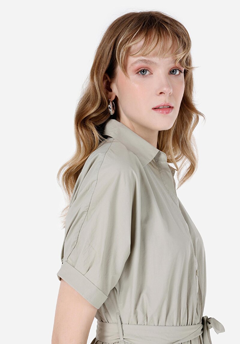 Regular Fit Kadın Yeşil Elbise