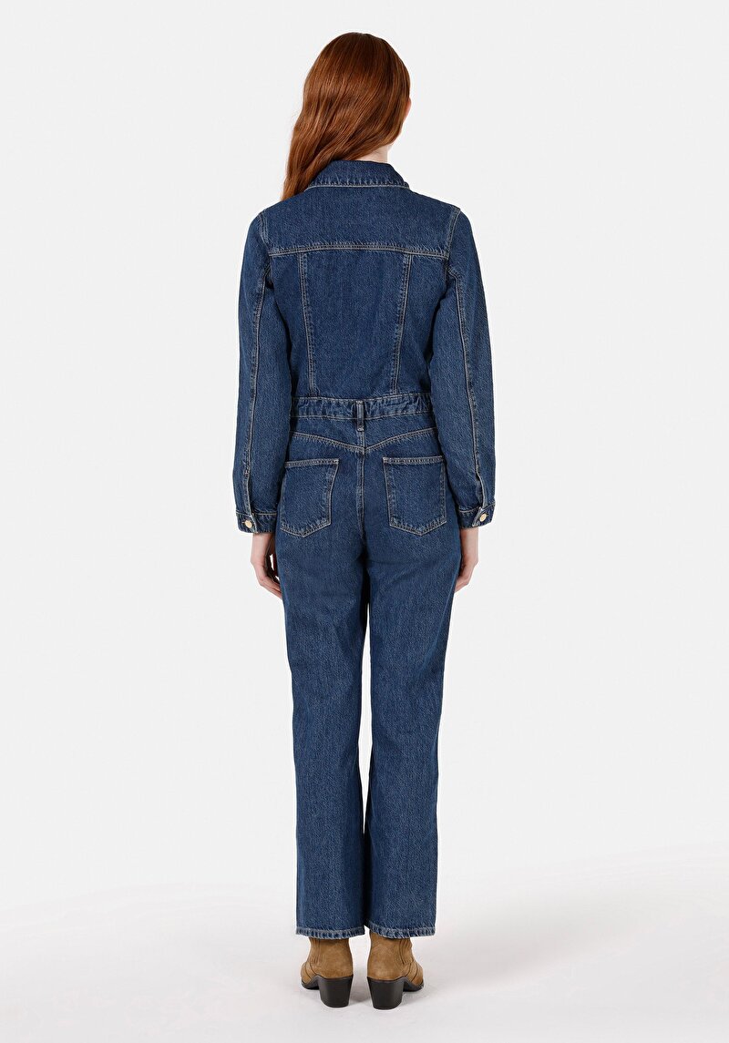 Slim Fit Kadın Pamuklu İndigo Jean Pantolon