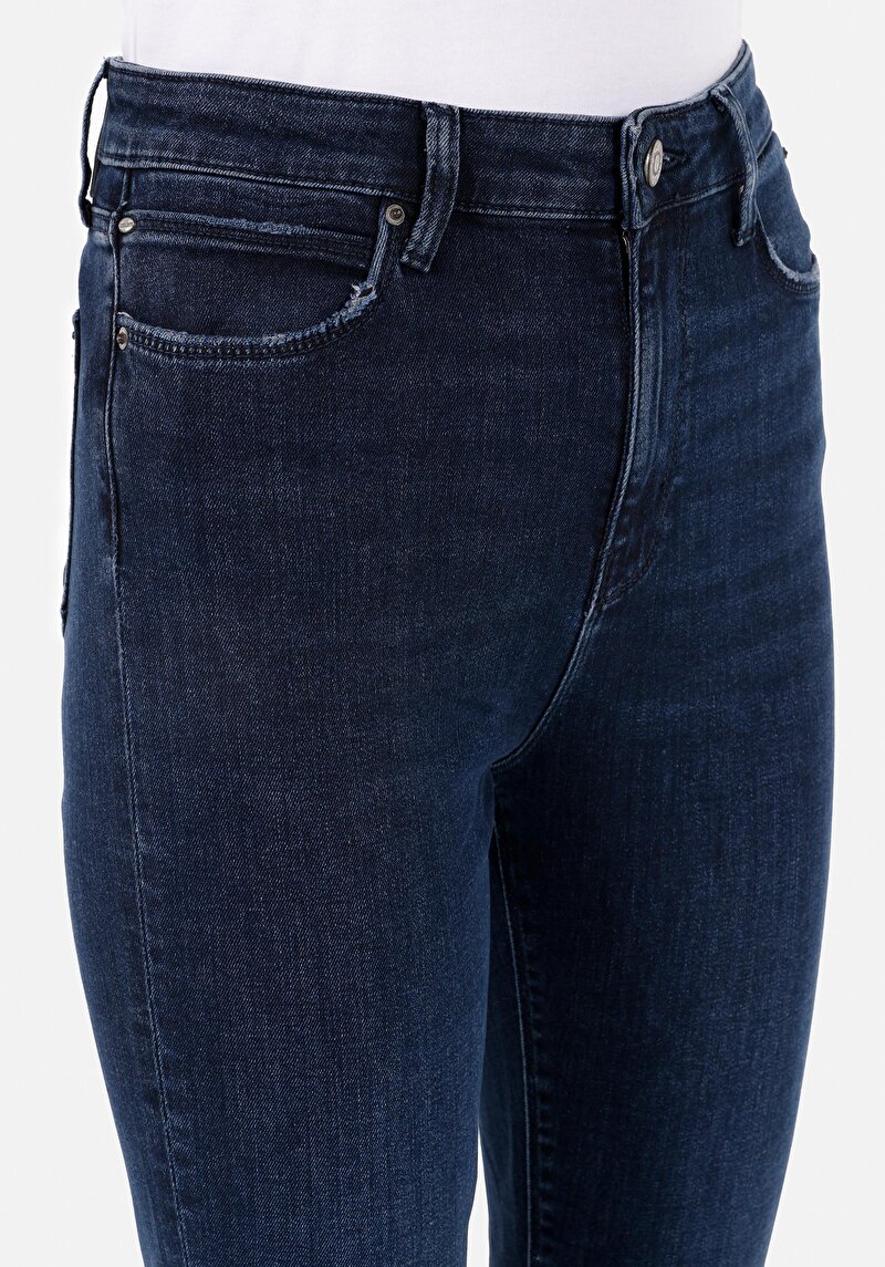 Skinny Fit   Kadın İndigo Jean Pantolon