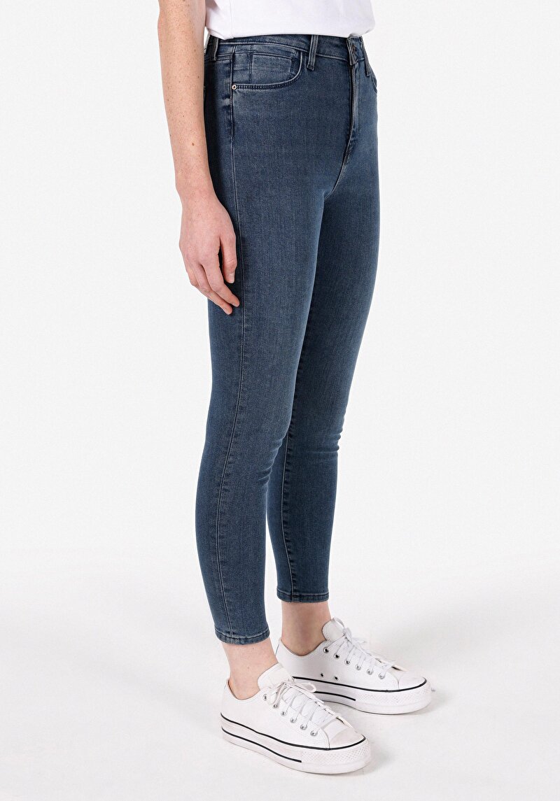 Skinny Fit   Kadın Koyu İndigo Jean Pantolon