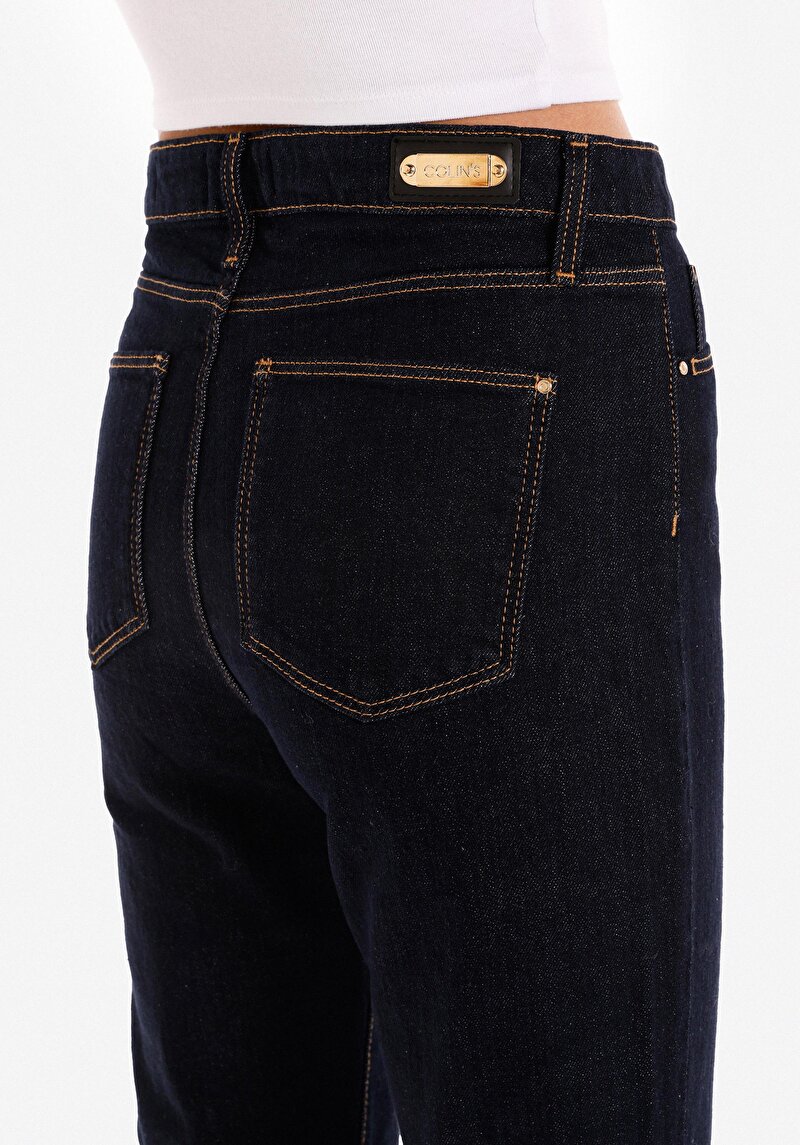 Regular Fit   Kadın İndigo Jean Pantolon