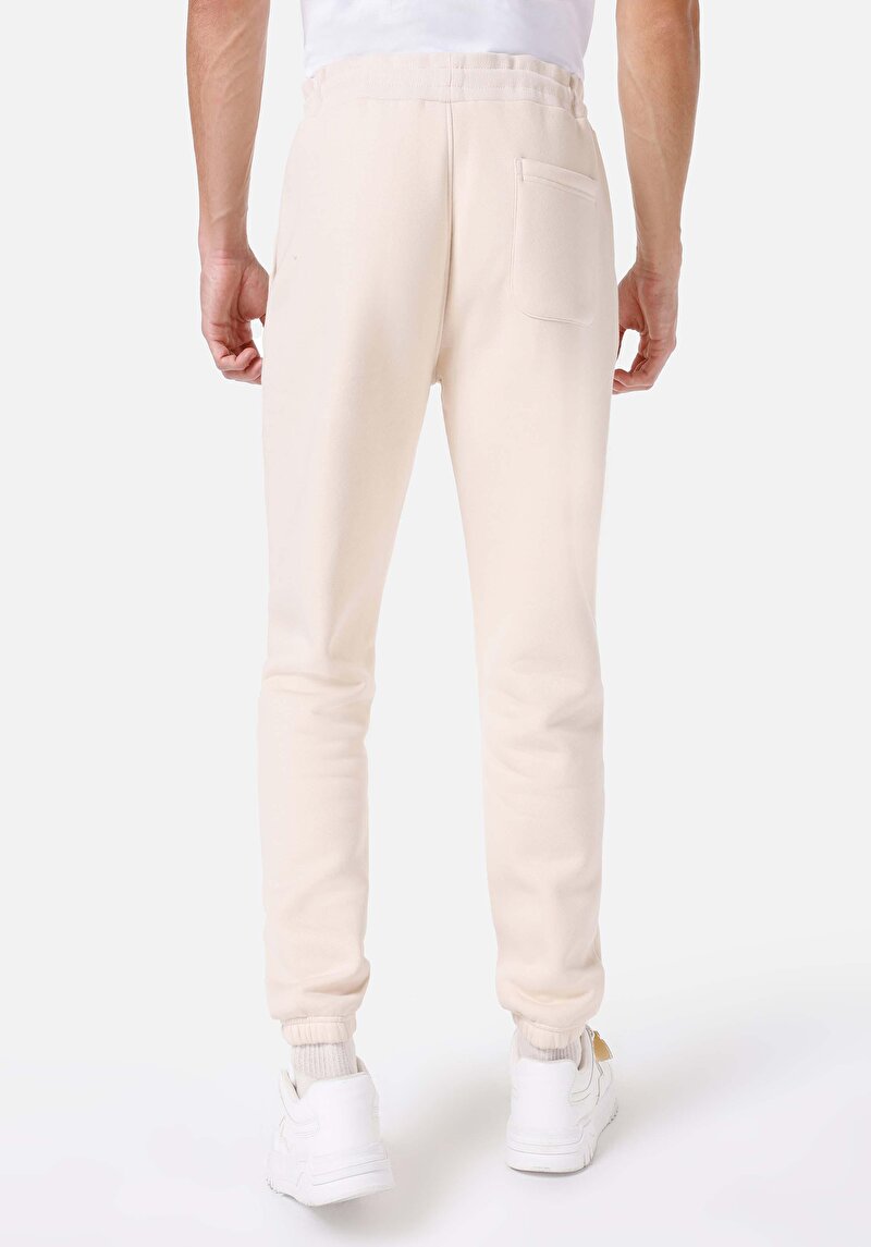 Regular Fit Orta Bel Erkek Bej Eşofman Altı