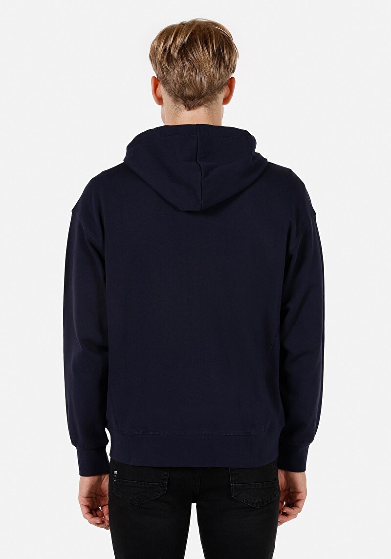 Oversize Fit Erkek Lacivert Sweatshirt