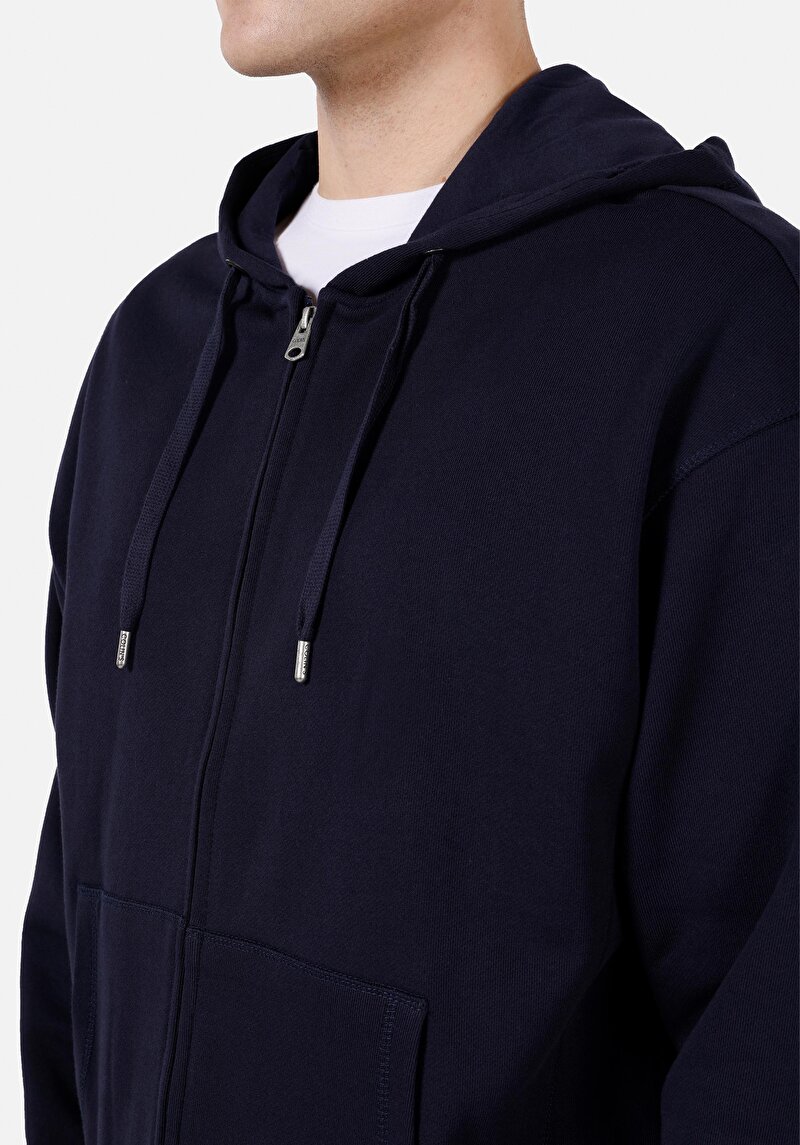 Oversize Fit Erkek Lacivert Sweatshirt