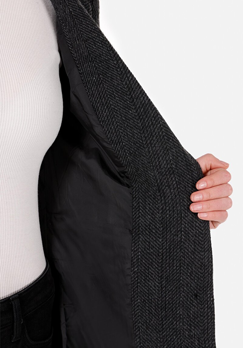 Regular Fit    Kadın Gri Ceket