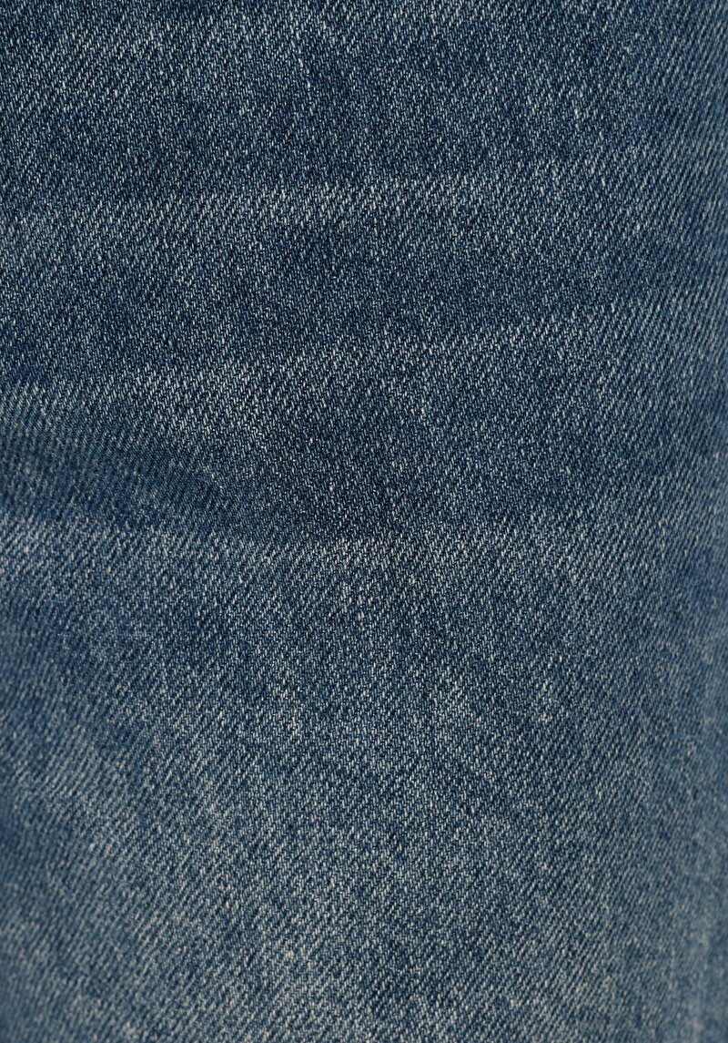 Mom Fit Daralan Paça Kadın İndigo Pamuklu Jean Pantolon