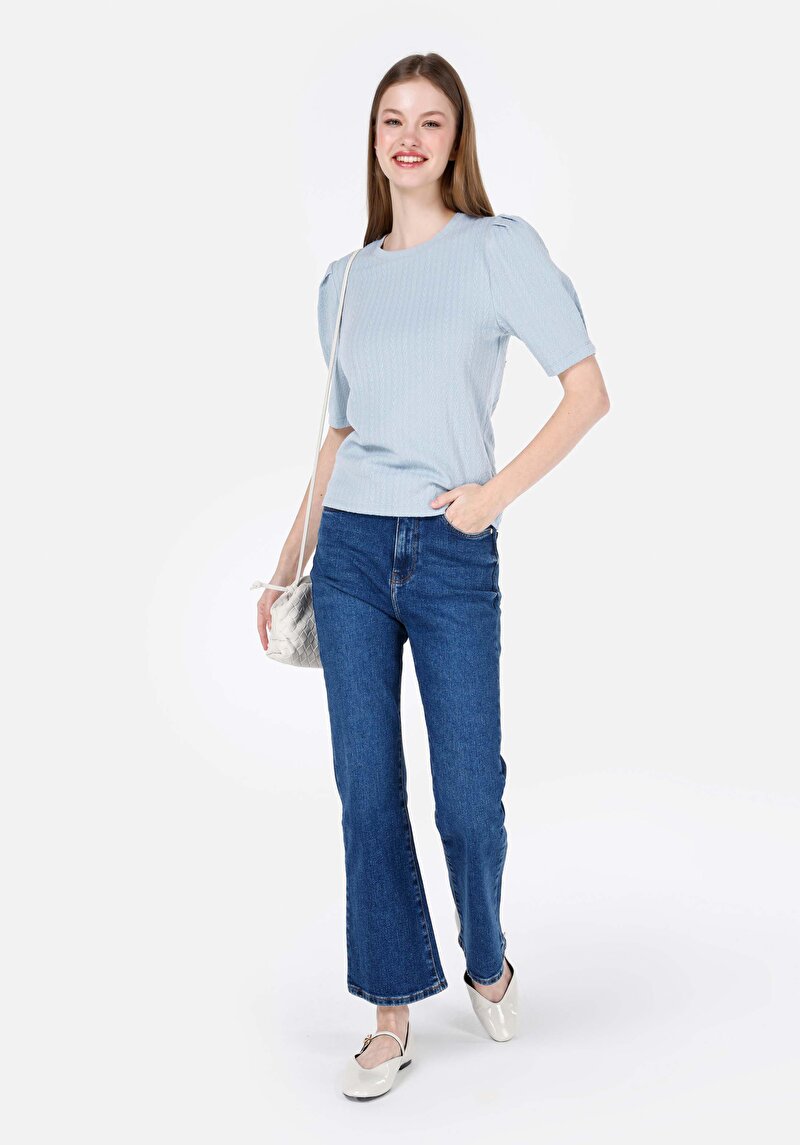 Regular Fit Kadın İndigo Jean Pantolon