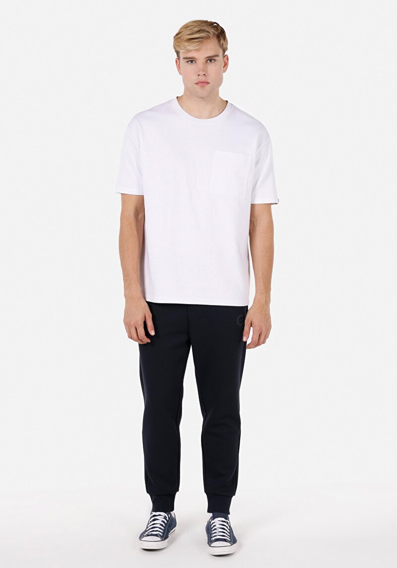 Comfort Fit Orta Bel Erkek Lacivert Eşofman Altı