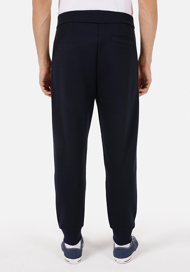 Comfort Fit Orta Bel Erkek Lacivert Eşofman Altı