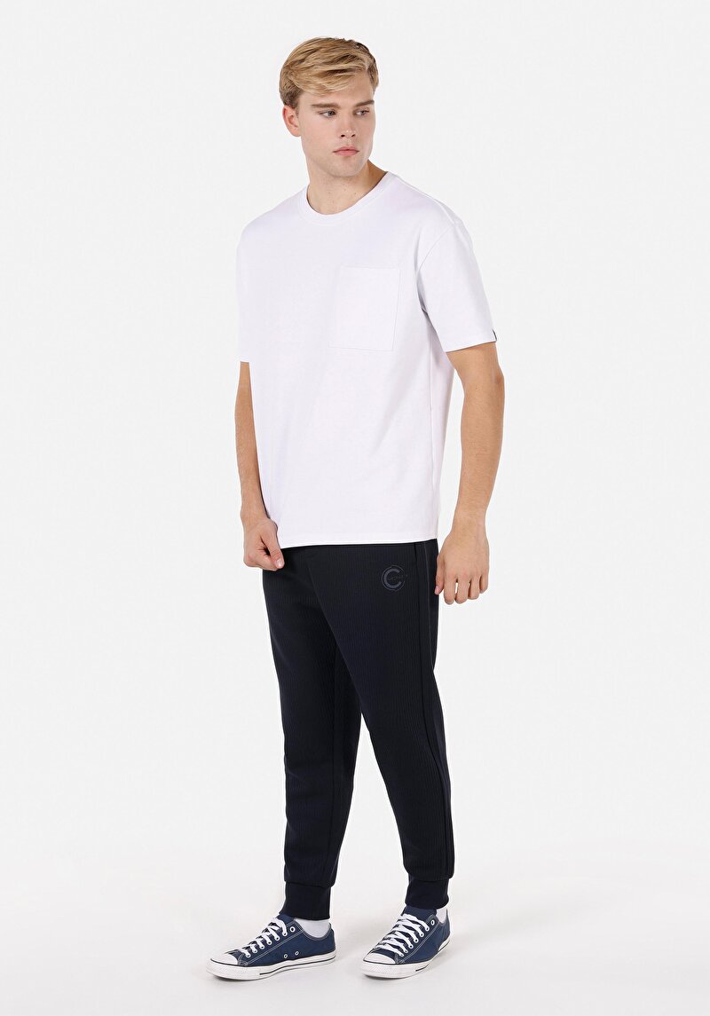 Comfort Fit Orta Bel Erkek Lacivert Eşofman Altı