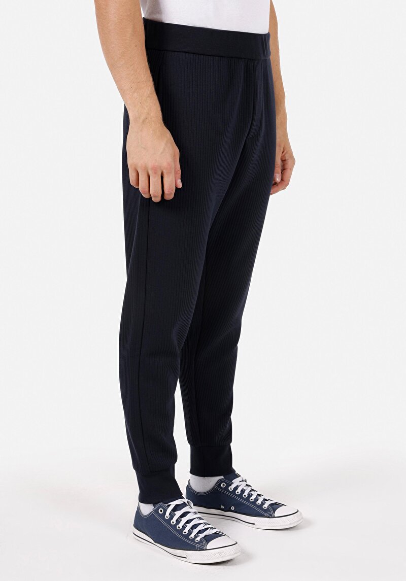 Comfort Fit Orta Bel Erkek Lacivert Eşofman Altı