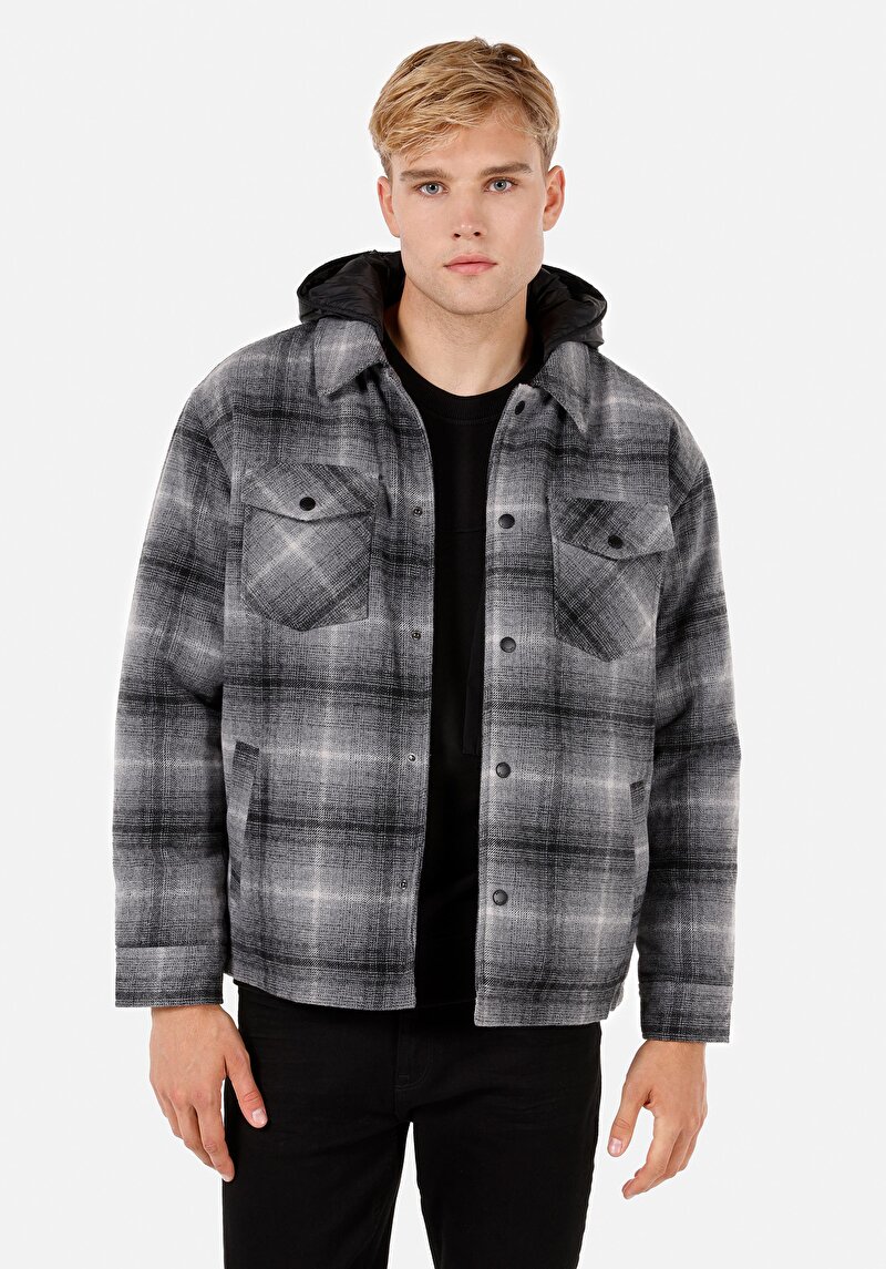 Regular Fit Erkek Gri Mont