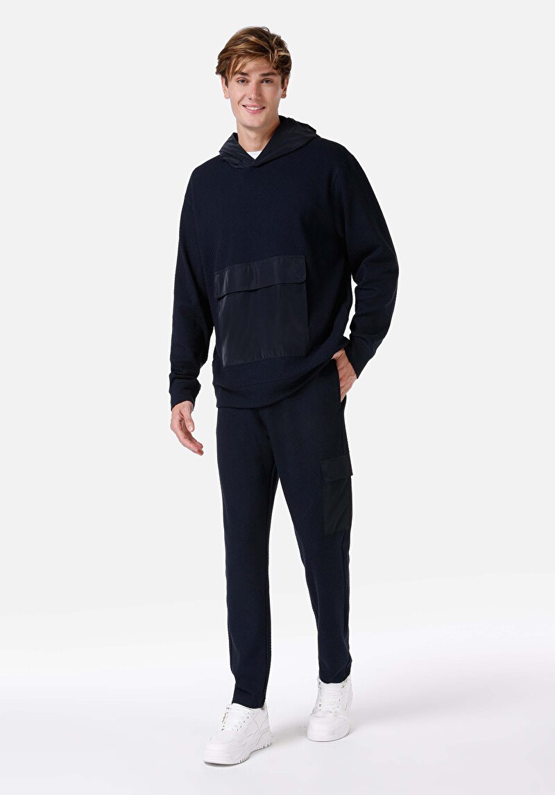 Regular Fit Orta Bel Erkek Lacivert Eşofman Altı