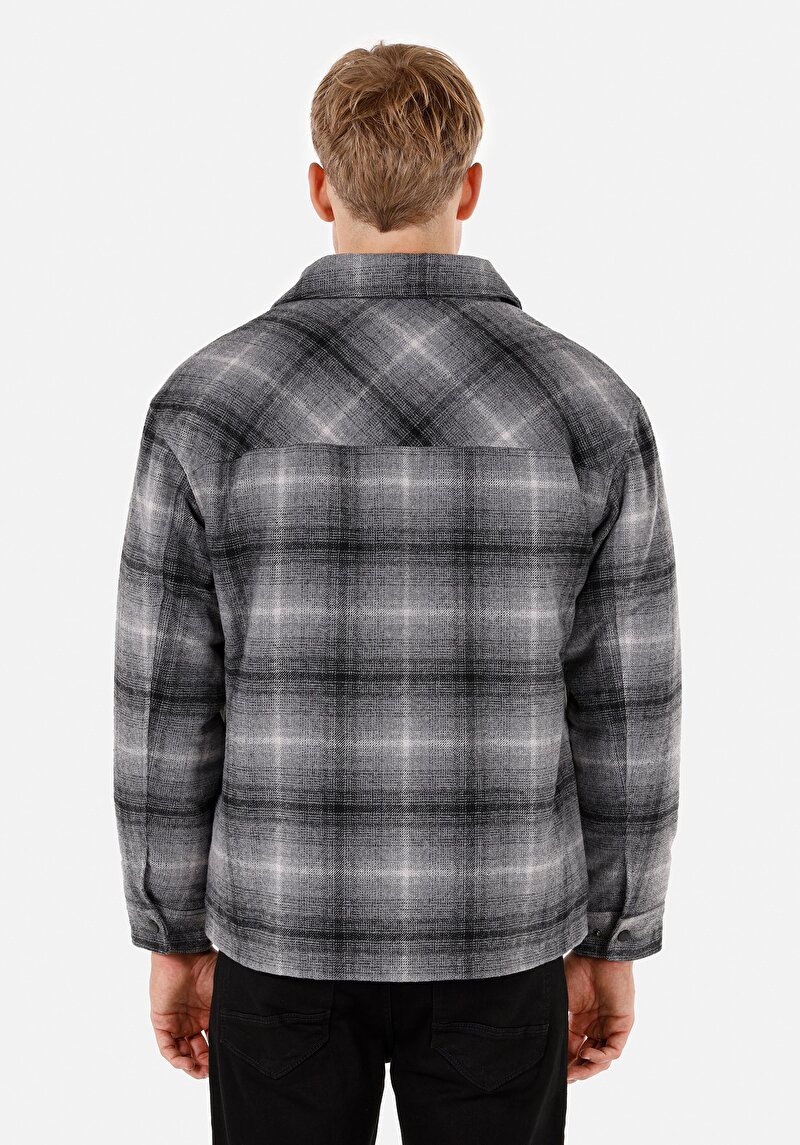 Regular Fit Erkek Gri Mont