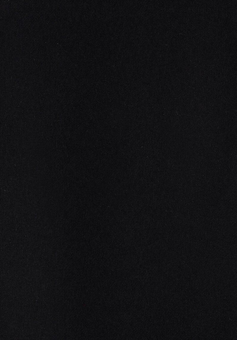 Regular Fit Orta Bel Düz Paça Erkek Siyah  Pantolon