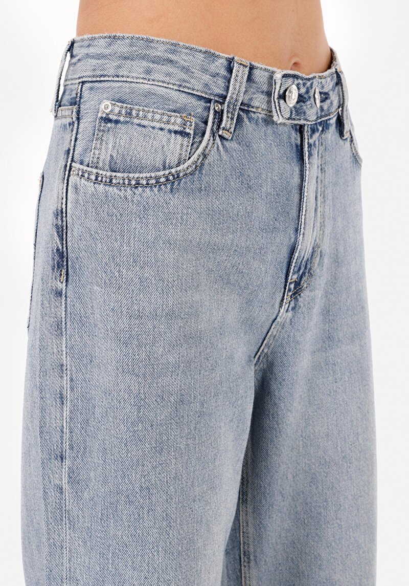Regular Fit   Kadın İndigo Jean Pantolon