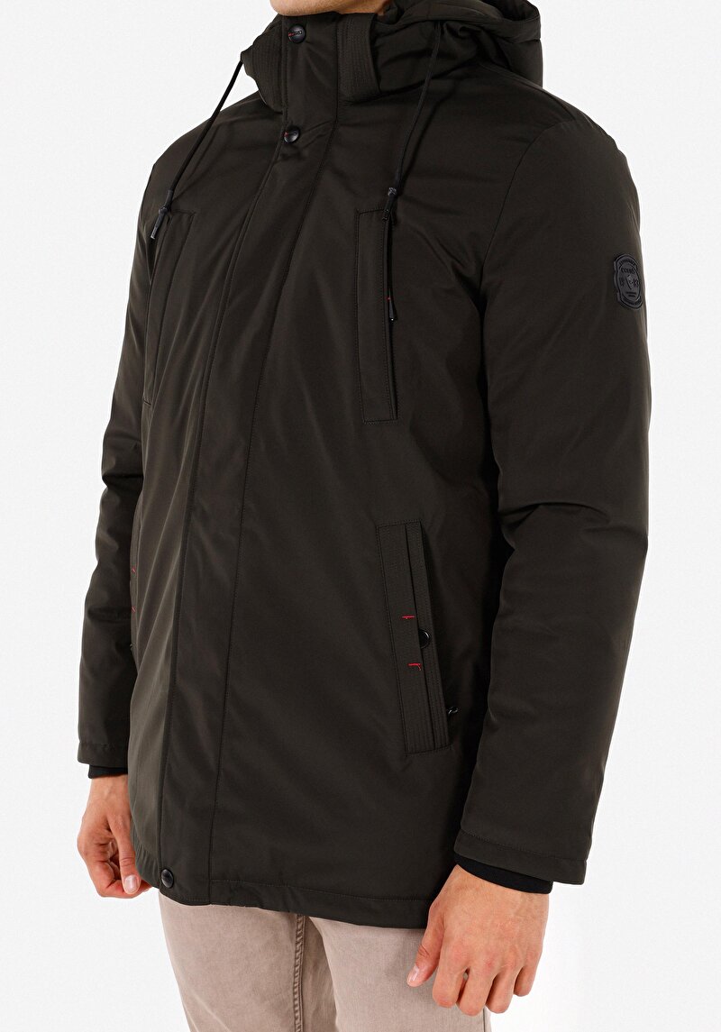 Regular Fit Erkek Yeşil Mont