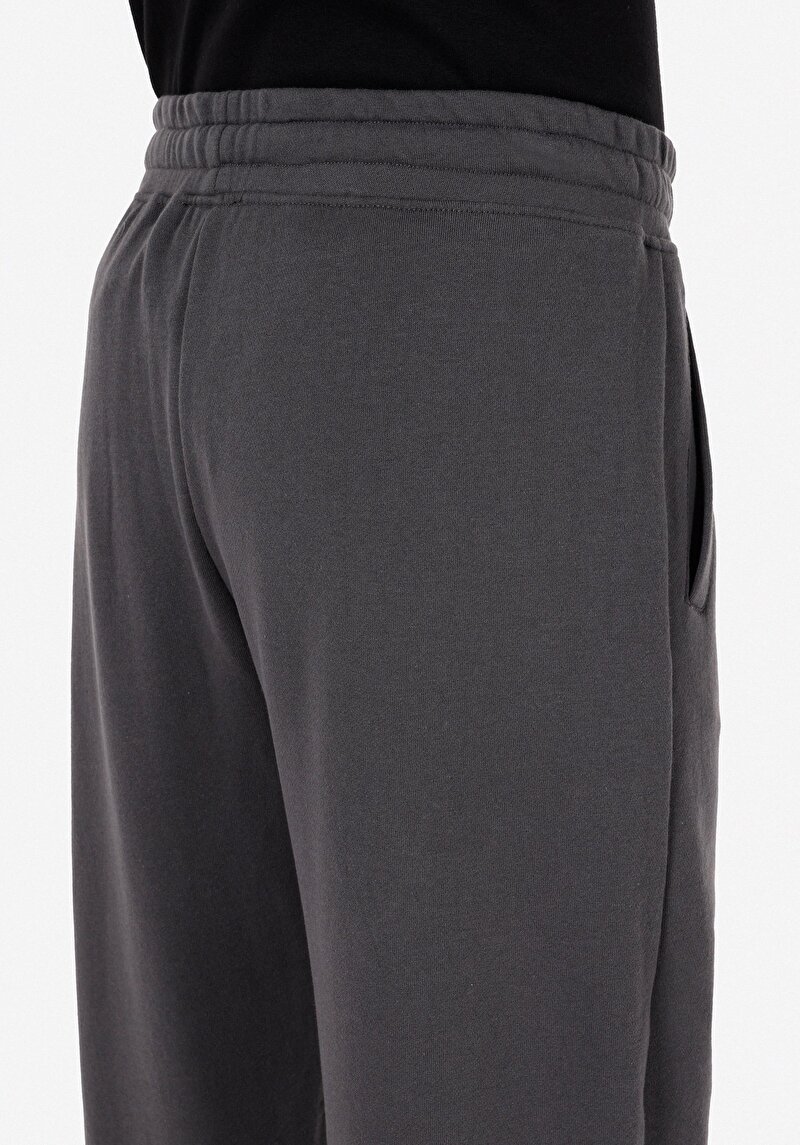 Regular Fit Orta Bel Düz Erkek Antrasit Eşofman Altı