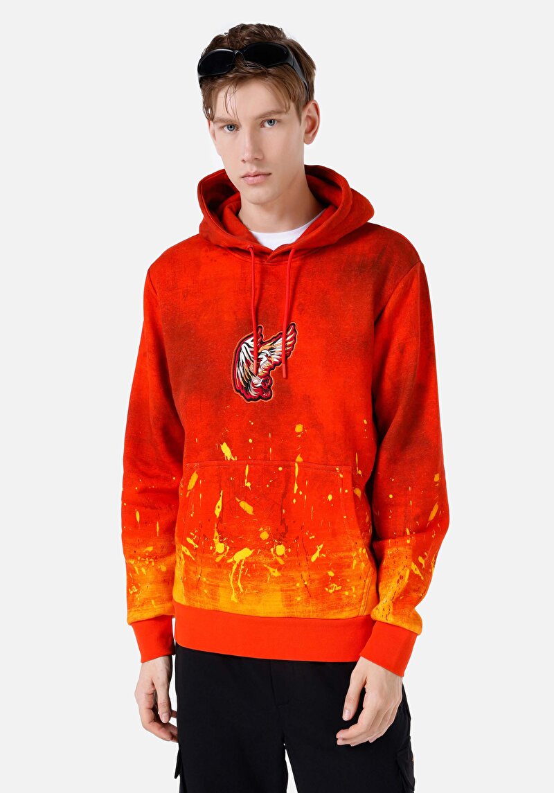 Regular Fit Erkek Turuncu Sweatshirt