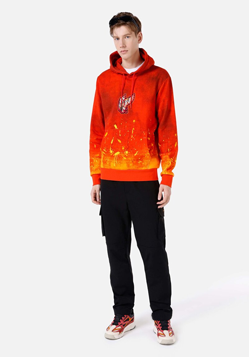 Regular Fit Erkek Turuncu Sweatshirt