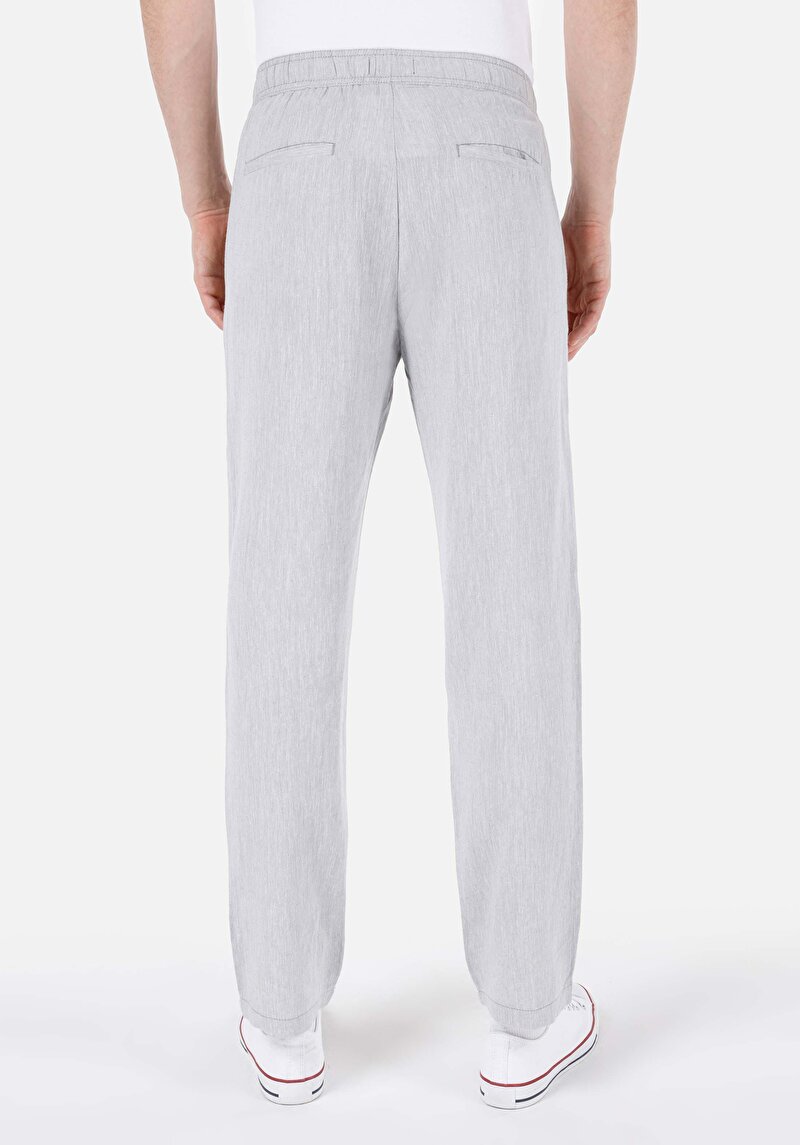 Regular Fit Orta Bel Düz Paça Erkek Mavi Pantolon