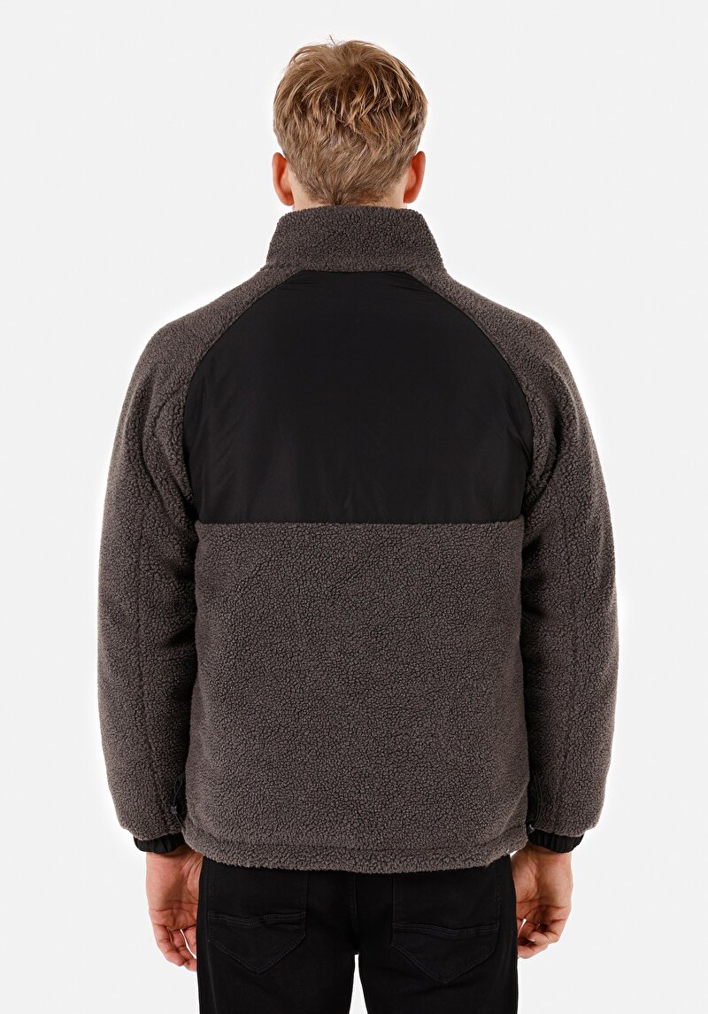 Regular Fit     Erkek Gri Mont