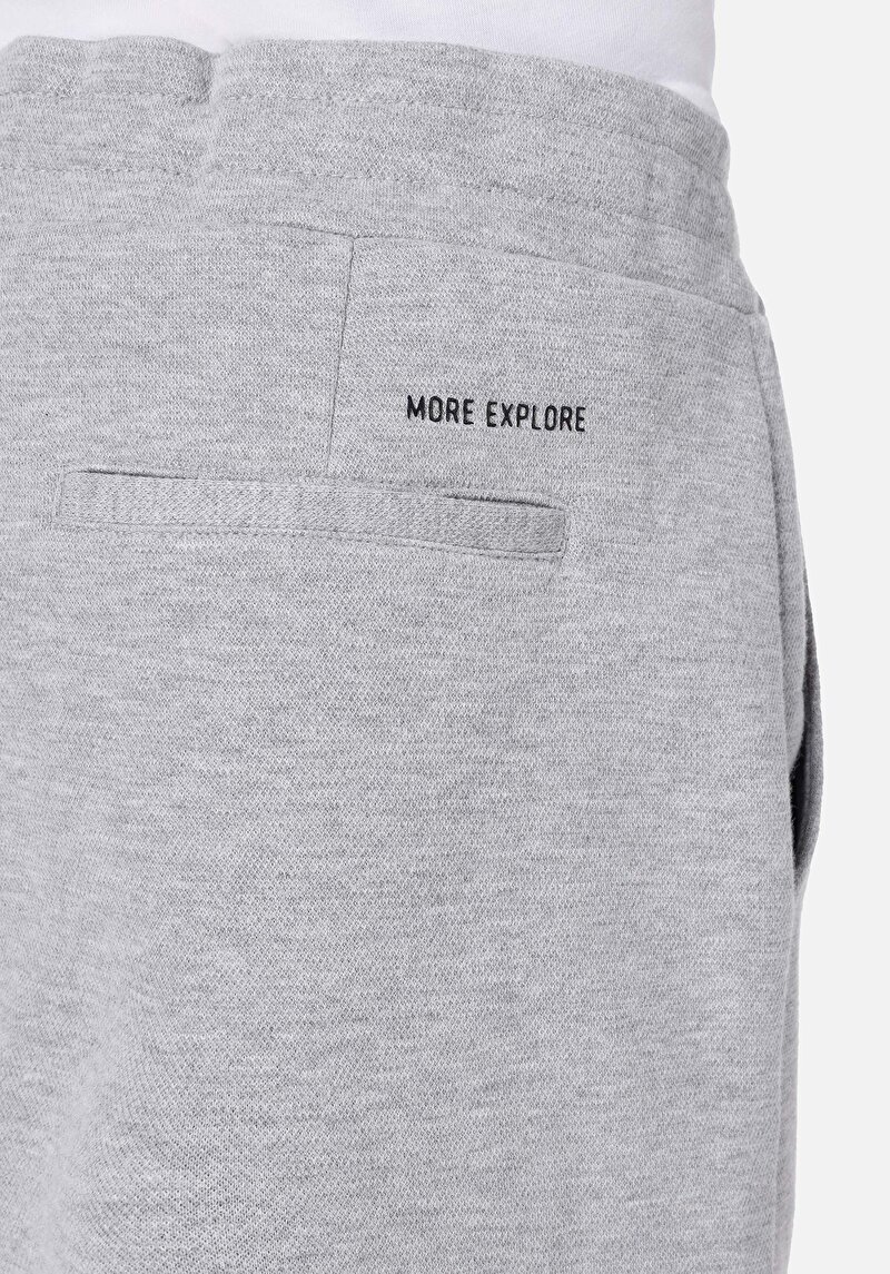 Slim Fit Orta Bel  Erkek Gri Eşofman Altı