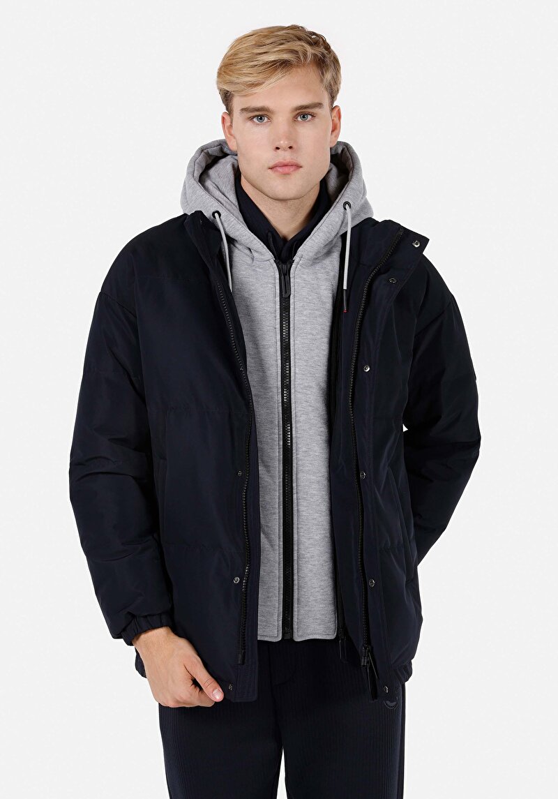 Regular Fit Erkek Lacivert Mont