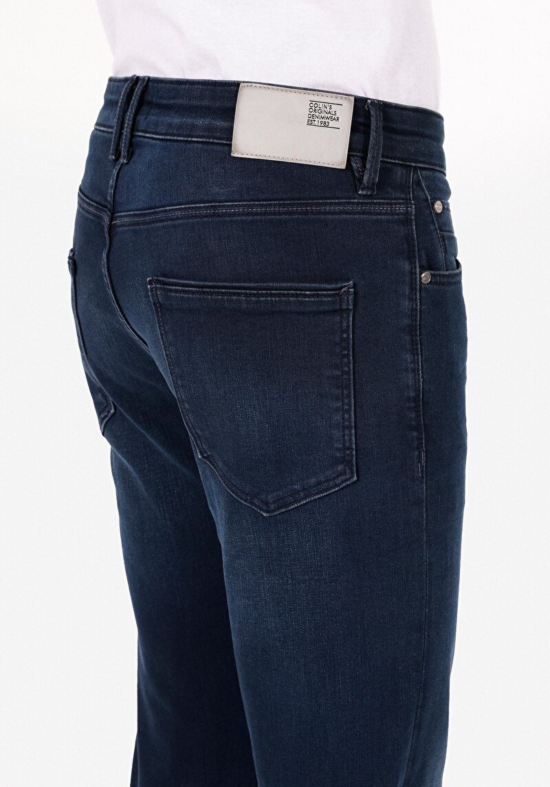 Skinny Fit Yüksek Bel Dar Paça Erkek İndigo Jean Pantolon