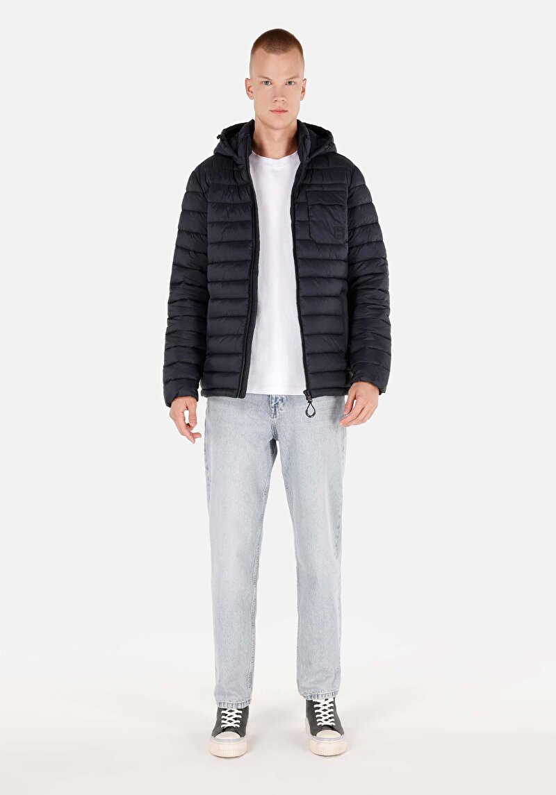 Slim Fit     Erkek Lacivert Mont