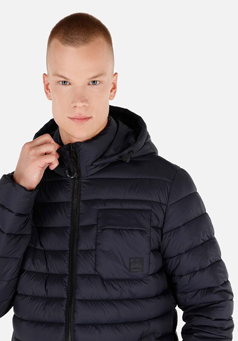 Slim Fit Erkek Lacivert Mont