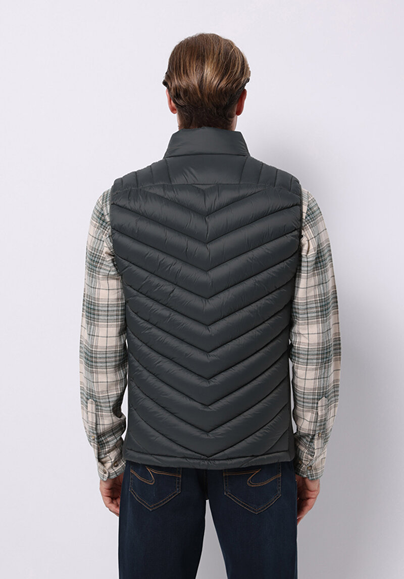 Slim Fit     Erkek Yeşil Yelek