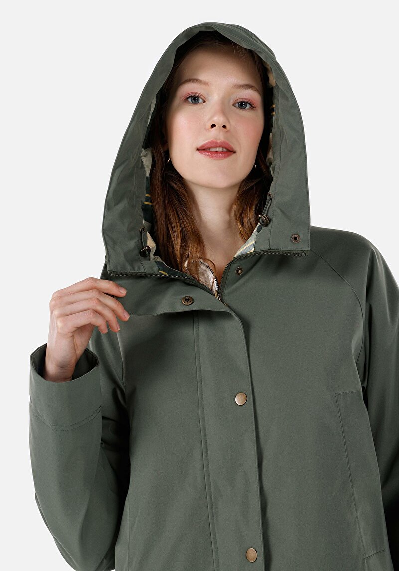 Regular Fit Kadın Yeşil Mont
