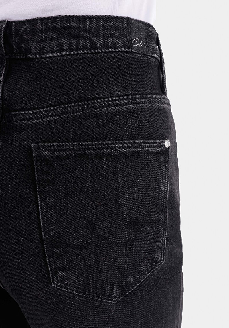 Slim Fit Orta Bel Daralan Paça Kadın Denim Jean Pantolon