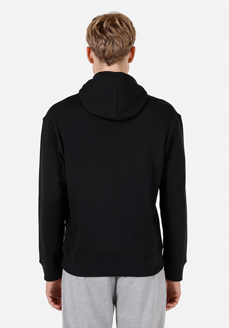 Comfort Fit   Erkek Siyah Sweatshirt