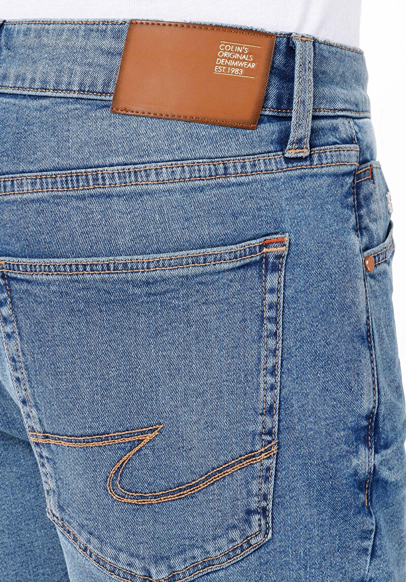 Straight Fit Düşük Bel  Erkek Denim Jean Şort