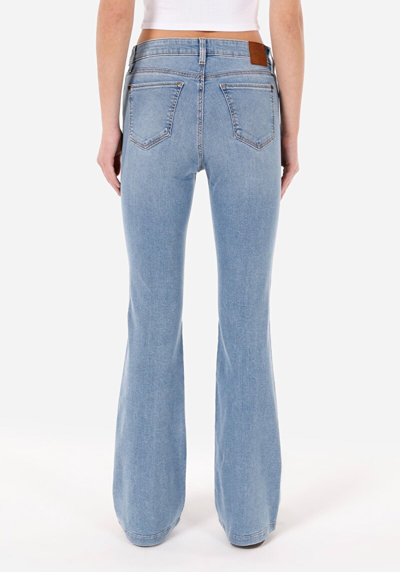 Slim Fit Kadın İndigo Jean Pantolon