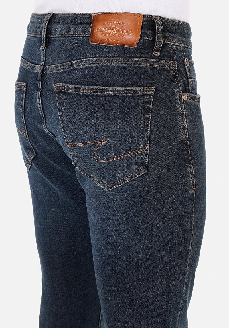 Slim Fit Düşük Bel Dar Paça Erkek Denim Jean Pantolon