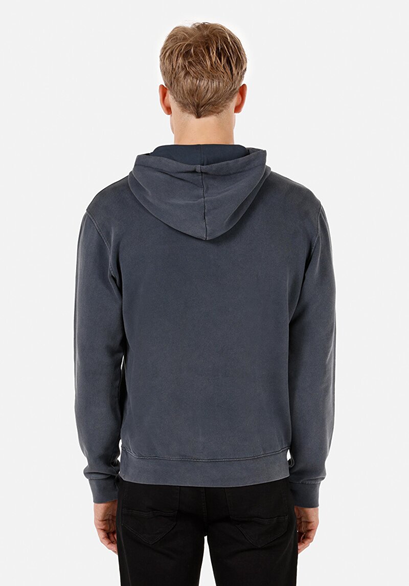 Regular Fit Erkek Örme Antrasit Sweatshirt