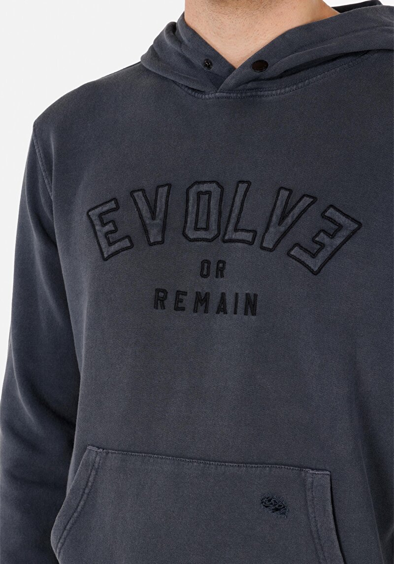 Regular Fit Erkek Örme Antrasit Sweatshirt