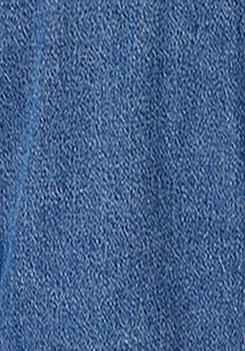 Oversize Fit Düğmeli Astarsız Erkek Mavi Jean Ceket