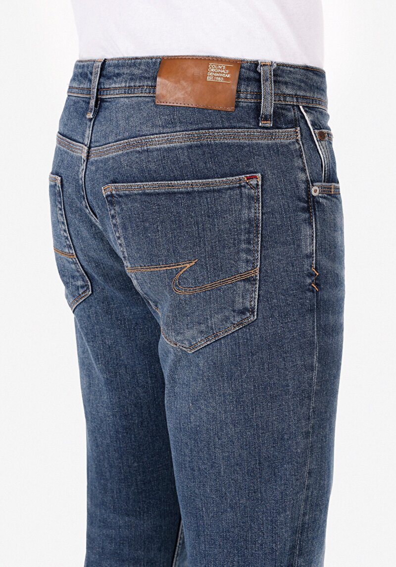 Straight Fit   Erkek İndigo Jean Pantolon