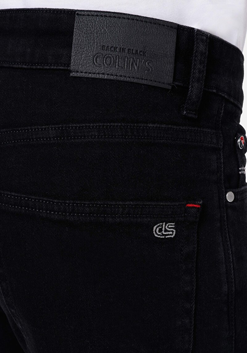 Skinny Fit Yüksel Bel Dar Paça Erkek Siyah Denim Jean Pantolon