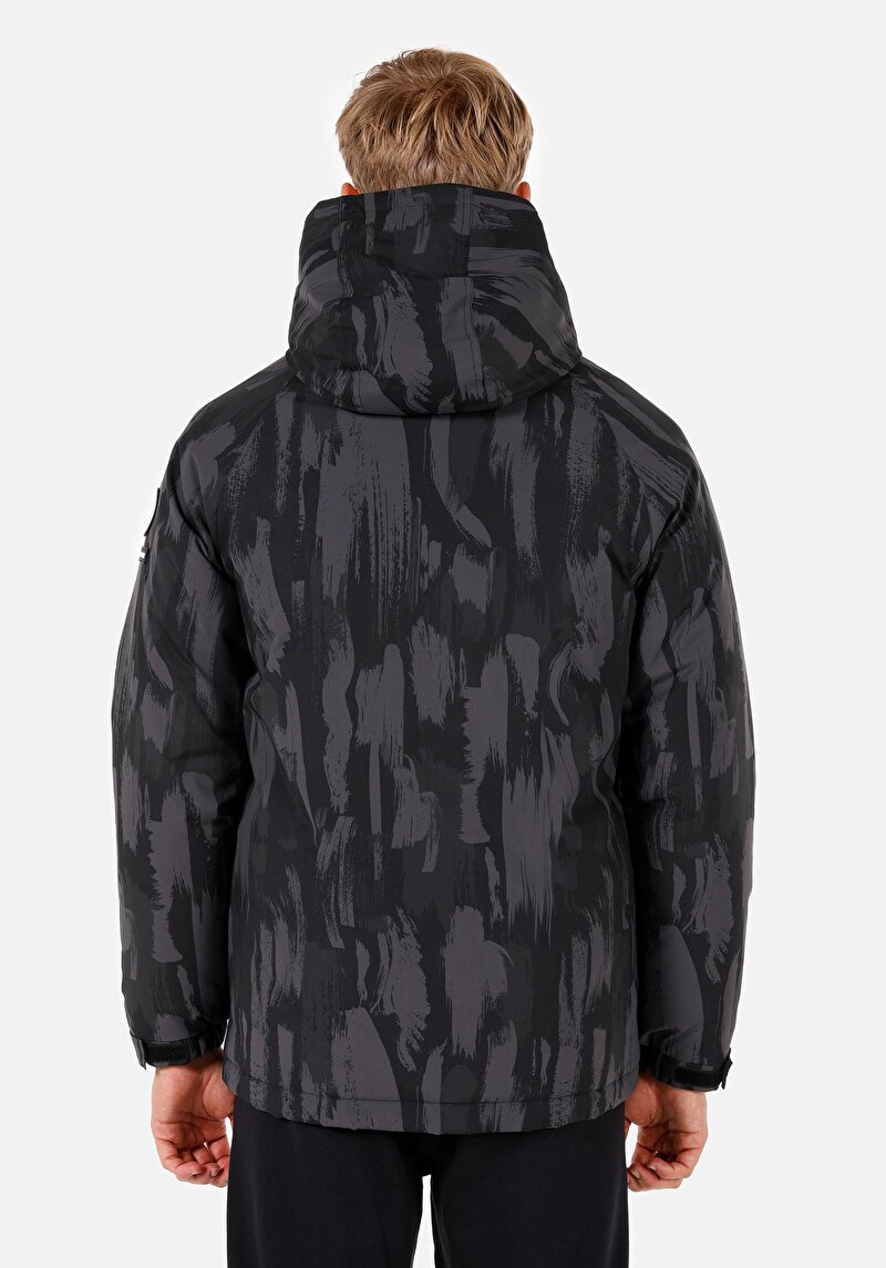 Regular Fit     Erkek Siyah Mont