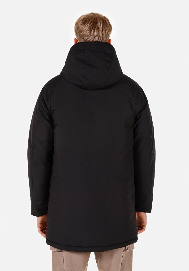 Regular Fit     Erkek Siyah Kaban