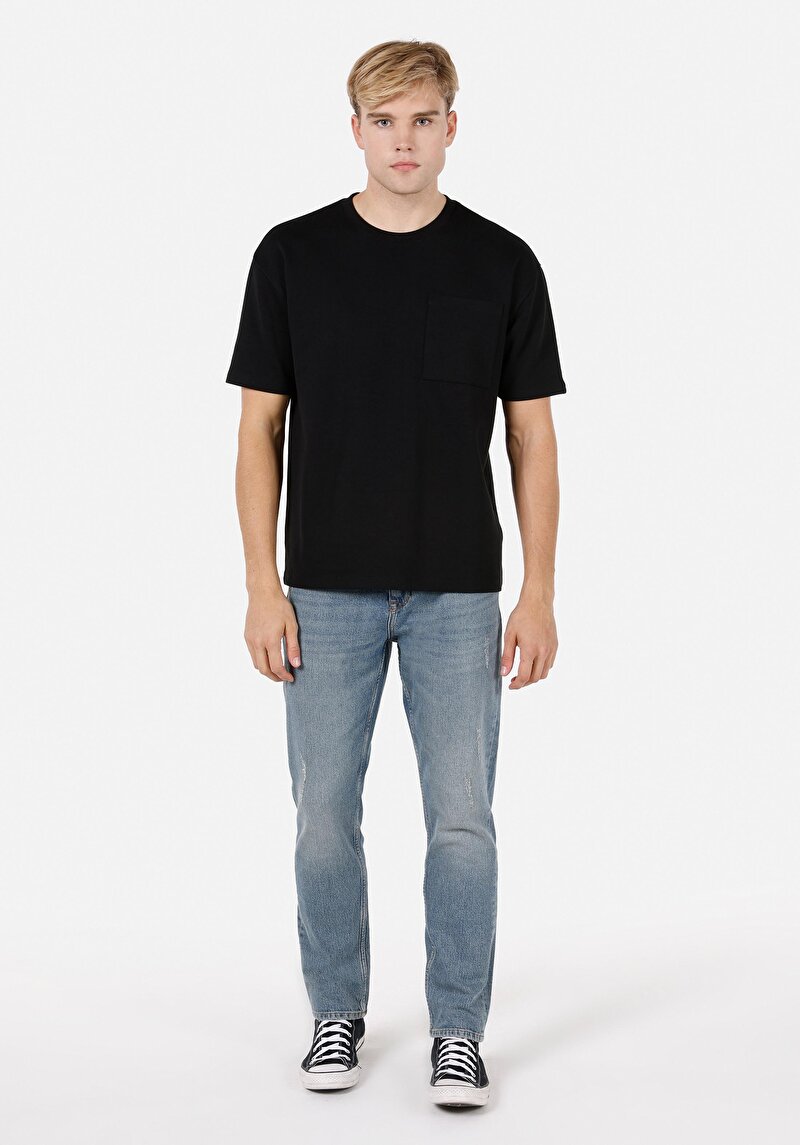 Regular Fit Erkek İndigo Denim Jean Pantolon