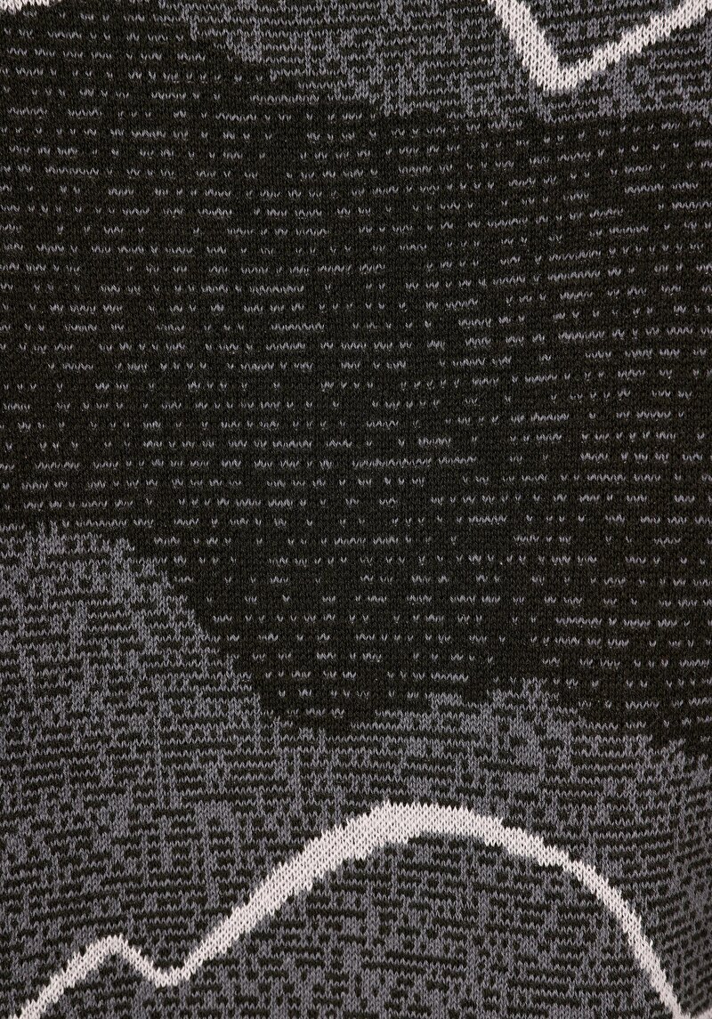 Regular Fit Yuvarlak Yaka Jakarlı Erkek Yeşil Kazak