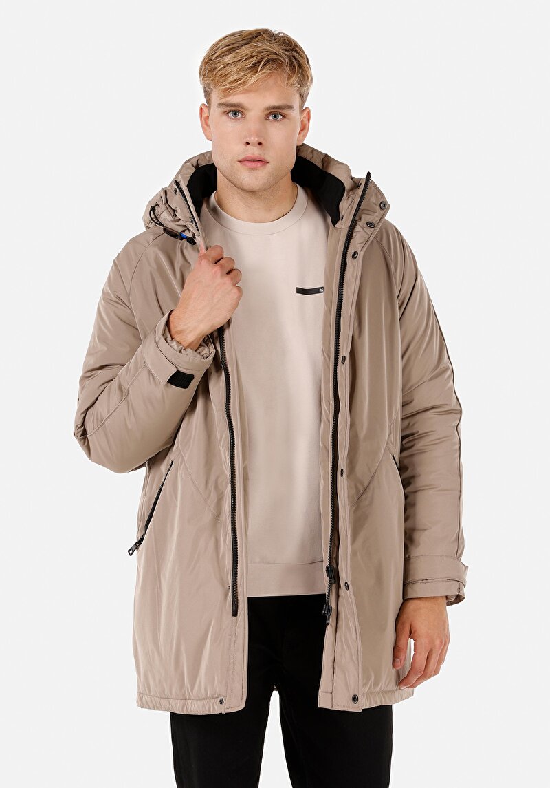 Regular Fit Erkek Bej Kaban